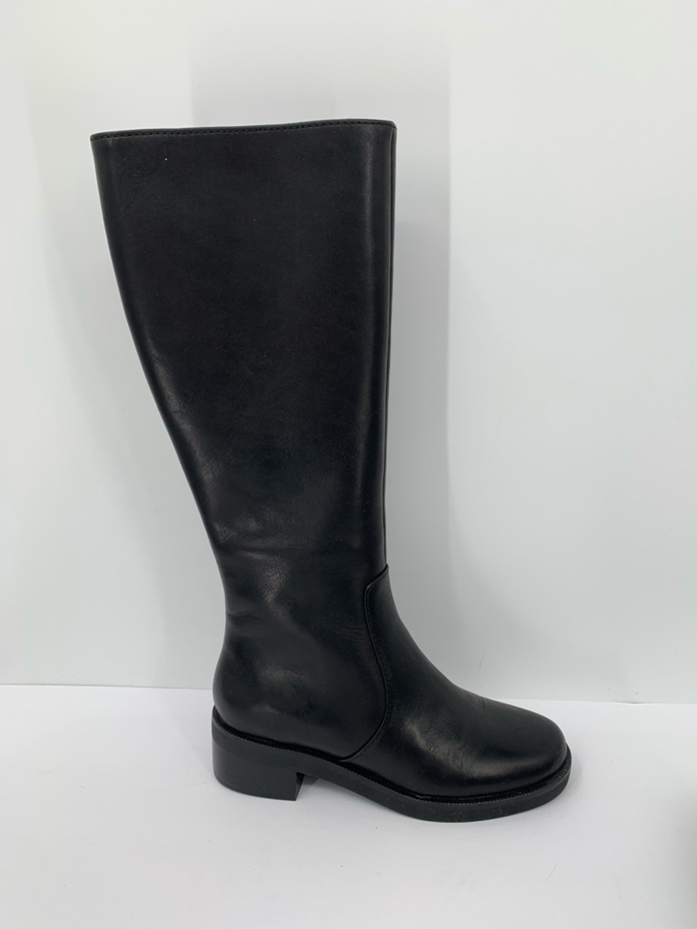 Abeo Black Leather Knee-High Riding Boots